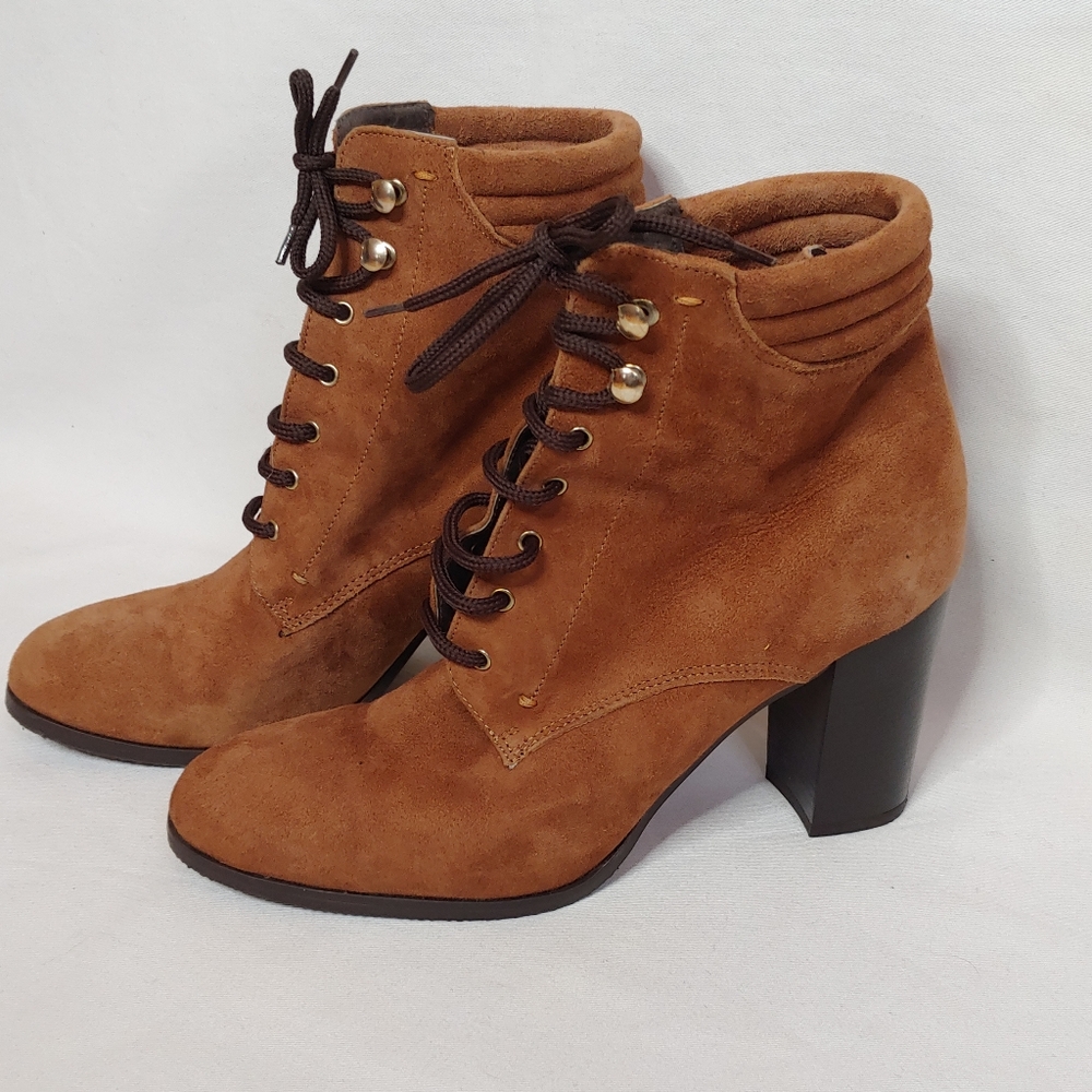 Paola Ferri by Alba Moda Lace Up Ankle Booties